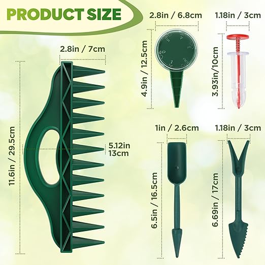 7 Pack Transplanting Dispenser,Sowing Seeds Dispenser,Handhold Seedlings Dibber,Practical Small Sowing Tools for Planting Vegetables and Flowers,Suitable for Greenhouses,Gardens,Lawns,Farmland
