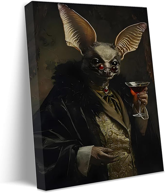 Gothic Bats Decor Wall Art Halloween Decorations Vintage Decor for Dark Academia Aesthetic Room and Gothic Home Decor