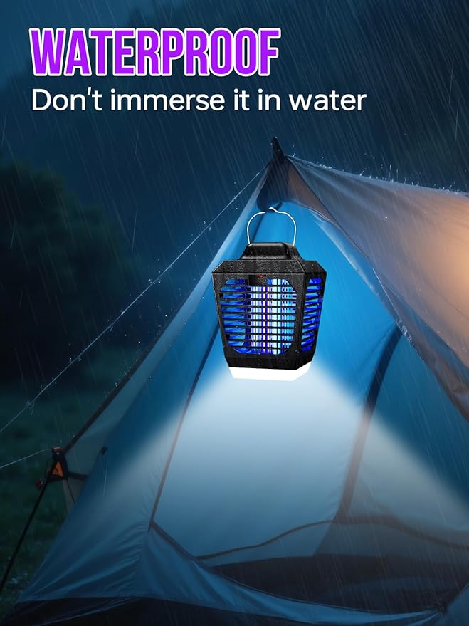 Bug Zapper, Mosquito Zapper with LED Light, Bug Zapper Outdoor, Electric Fly Zapper, Mosquito Killer, Fly Traps, Flying Insects Zapper Indoor Outdoor