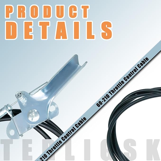 60-210 Throttle Control Cable Assembly - Professional Mower with 72-inch Cable, Compatible with Laser 94509