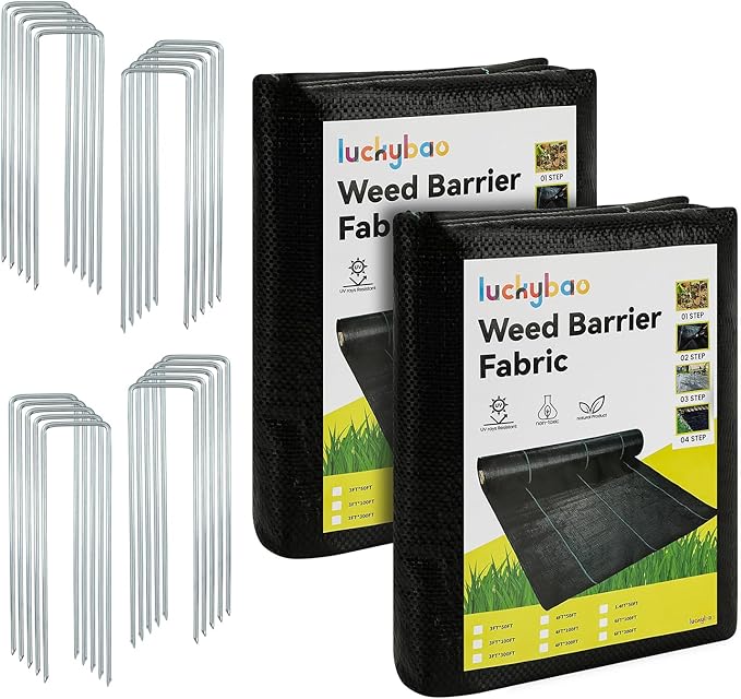 4ft*100ft Landscape Fabric,Weed Barrier Fabric,3.2oz Heavy Duty Weed Blocker Fabric,Weed Contorl for Underlayment,Gardening Weed Mat-Durable,Easy Installation