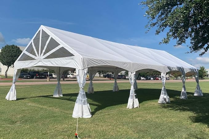 DELTA 40'x20' PVC Marquee Tents for Parties, Large Party Tent, Outdoor Wedding Tent, Heavy Duty Fire Retardard Waterproof Canopy, Carpas para Fiestas,Outdoor Event + 7 Storage Bags