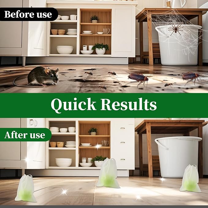 Pest Rodent Repellent, 48 Pack Peppermint Oil Repellent for Mouse, Roach, Rodent, Mice, Rats, Spider, Ant, Pest Control Indoor & Outdoor Use, Natural Mouse Deterrent Replace Traps Family & Pet Safe