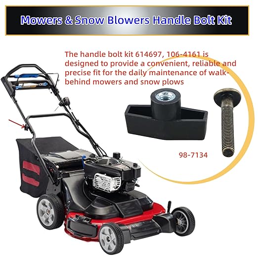 Replacement Handle Bolt Kit 614697,106-4161 Fits Toro/Lawn Boy Mowers & Snow Blowers (Set of 2)