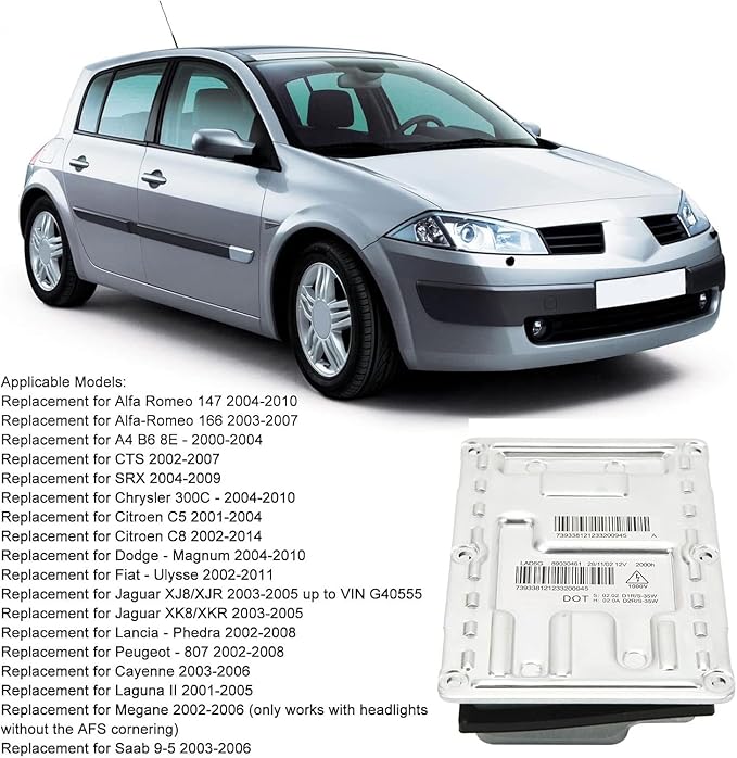 O-NEX Xenon D1S 35W HID Headlight Ballast 89030469 LAD5G 12-Pin Factory OEM Direct Replacement Control Unit Module Fits for Audi, Cadillac, Jaguar, Porsch, Saab