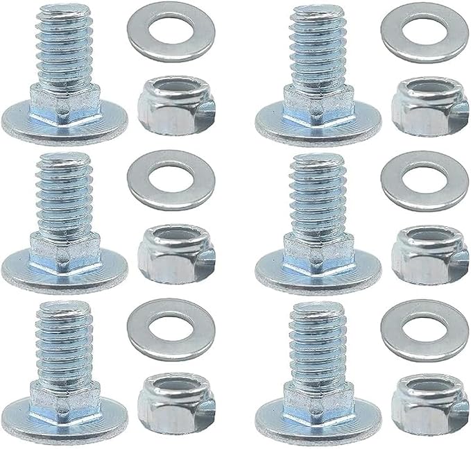 6 Pack 784-5581A Carriage Bolts Nuts (5/16-18) 5/8" for MTD Snow Blower Shave Plate Scraper Bar Replacement