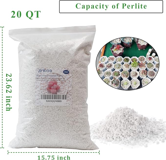 20 Quart Organic Perlite Horticultural Soil Amendment for Plants and Enhanced Drainage Enhanced Growth