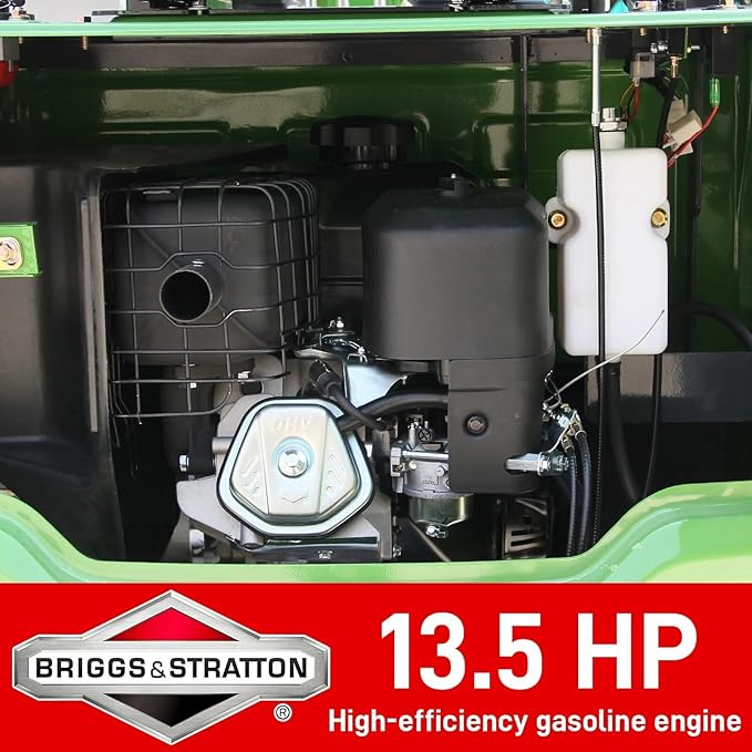 1 Ton Mini Excavator B&S Engine with Excavator Flail Mower Attachments for Garden,Road Cutting Weeds, Branch Shredding,Pioneering Land(G Mower+excavator)