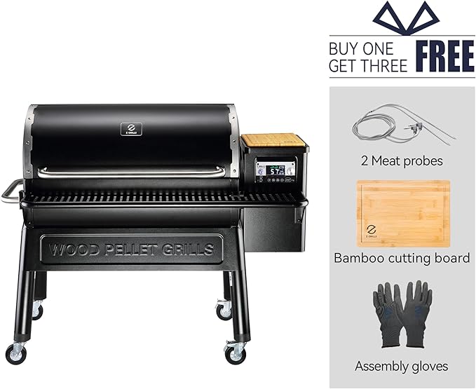 Z GRILLS Wood Pellet Grill and Smoker with PID Controller, 1068 sq. in Cooking Area with Wi-Fi, Black