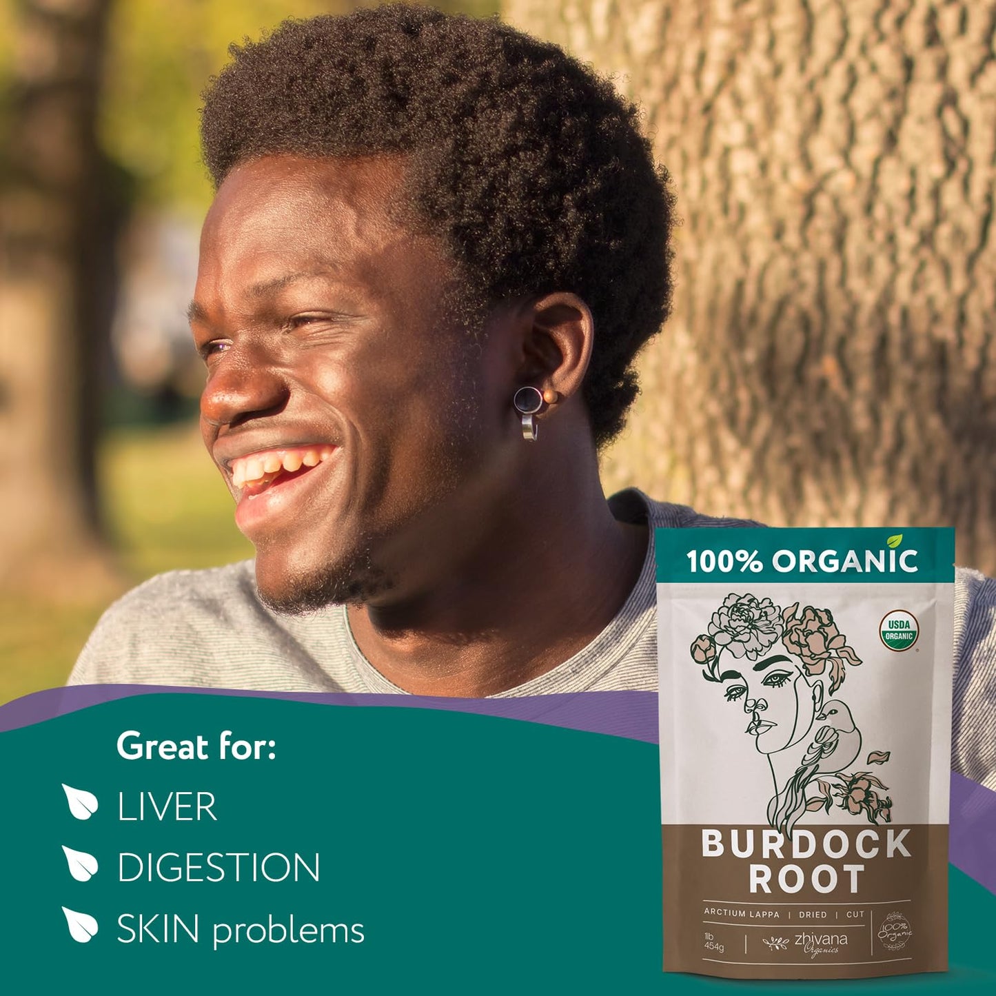 Super Value Pack 10 LB - Organic Burdock Root Tea - Greater Burdock Root Herb - Digestion, Liver Support, Fluid Balance, Healthy Skin
