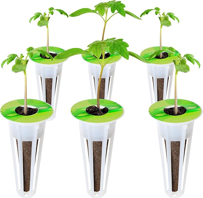 Jetec 100 Pieces Seed Pot Labels PVC Grow Baskets Stick Hydroponic Plant Label for Seedlings Seed Sticks for Understanding Plant Growth