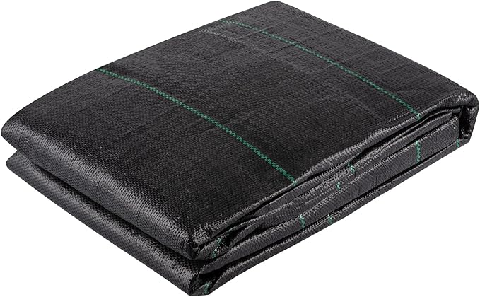 VEVOR Weed Fabric Barrier Heavy Duty, 12.5x50ft 3.5oz Weed Blocker Fabric, Woven Landscape Fabric, Garden Fabric Weed Barrier, Weed Control Fabric Ground Cover, Geotextile Fabric, Gardening Mat, Black