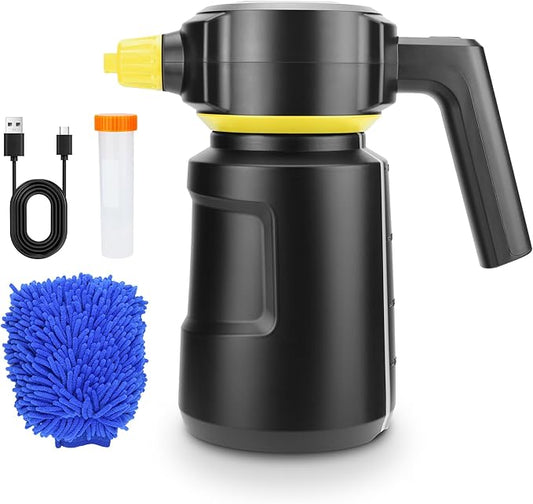 Electric Car Foam Sprayer 2L Cannon Sprayer Cordless Battery Powered Foam Gun Car Wash Sprayer 4500Mah USB C Recahgeable Sprayer