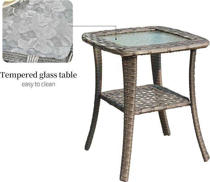 HOOOWOOO 10 Piece Patio Sectional Furniture Set with Swivel Rocking Chairs,Modern Wicker Outdoor Conversation Sofa Sets,Weather Resistant Modular L Shaped Outside Couch Set(Navy Blue)