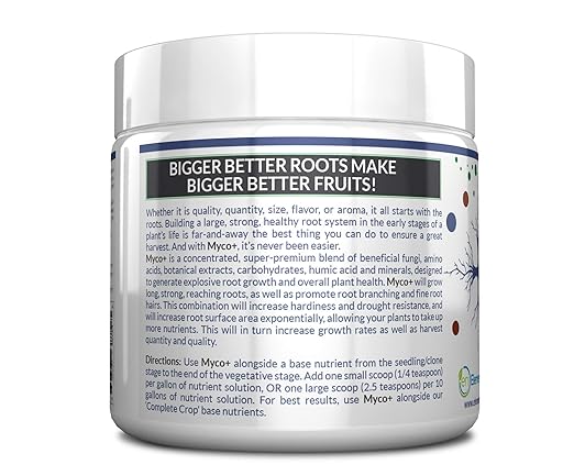 MYCO+ - Mycorrhizae Fungi Powder for Plants and Soil Health, Root Booster for Cuttings, Orchids, Roses, Vegetables, Succulents - Ultra Concentrated (800 Grams)