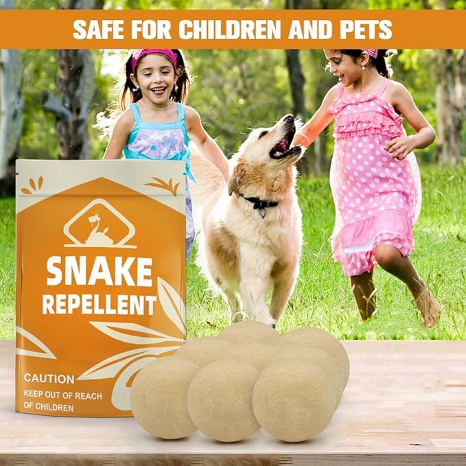 Snake Repellent for Yard Powerful, Snakes Away Repellent for Outdoors, Snake Deterrent Pet Safe Indoor, Yard Snake Out Repellant, Keep Snake Out of Home, Garden, Garage, Camping - 8 Pouches