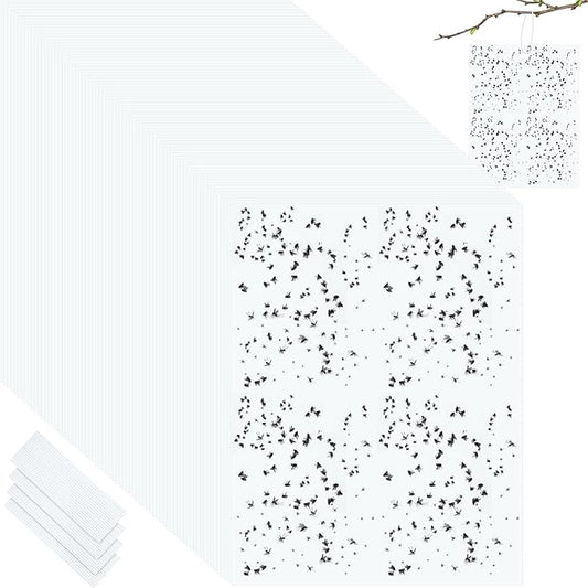Qualirey 100 Pcs 6 x 8 Inch Sticky Traps for Plant Double Sided Sticky Trap for Gnats with Twist Ties Fly Traps for Fruit Insect Fungus Bugs Indoor Outdoor (White)