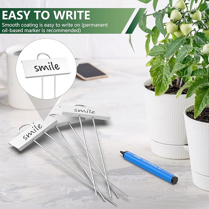50-Pack Metal Plant Labels, 10.6" Garden Markers Reusable Nursery Tags for Vegetables Herb Flower Seed Greenhouse