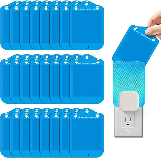 Qualirey 25 Pack Fly Trap Refill Cartridges Compatible with Raid/STEM/Wondercide Flying Insect Traps, Light Trap Refills Strong Glue Card for Fly Insect Bug Mosquito Gnat Traps Indoor