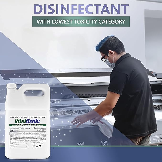 Vital Oxide Disinfectant, Deodorizer, Cleaner, Food-Contact Sanitizer, Virucide – (EPA registration #82972-1) – Kills Mold & Mildew, Eliminates Odors-1 Gallon