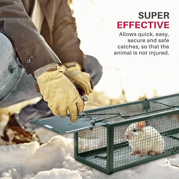Heavy Duty Catch Release Small Live Humane Animal Cage Trap for Rat Mice Voles Weasels and Other Similar Sized Animals 18x5x5