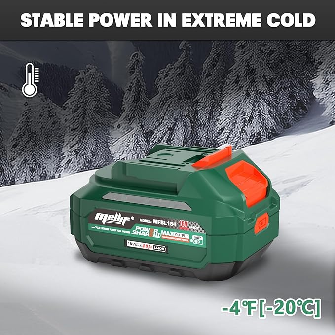 Cordless Snow Shovel Compatible with Makita 18V Battery, 12” Brushless Snow Blower Electric Snow Thrower, Adjustable Front Handle & Deflector (w/Mellif 4.0 Ah Battery & 4.0 Quick Charger)
