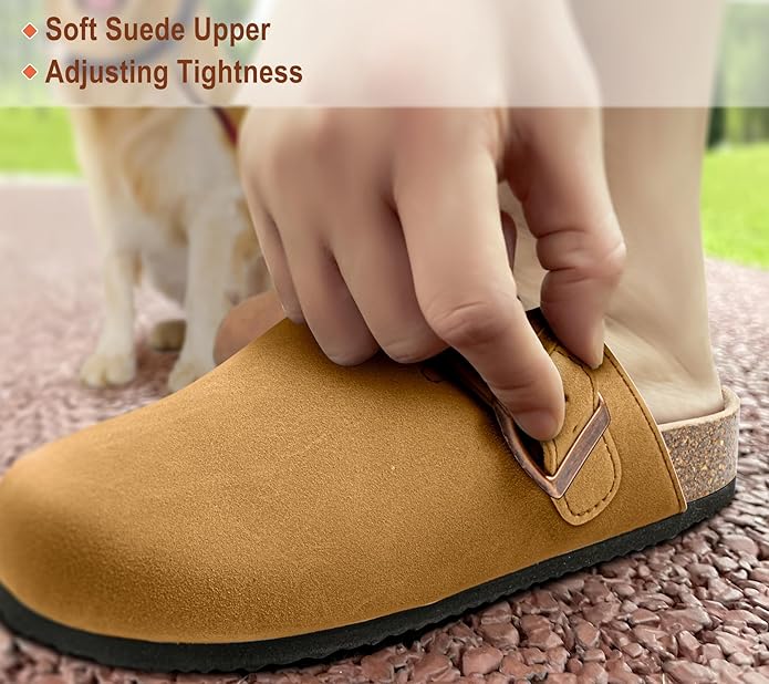 BULLIANT Comfort Clogs Slippers Sandals Nurse Work Shoes Unisex for Men Women with Cushioned Cork-Footbed