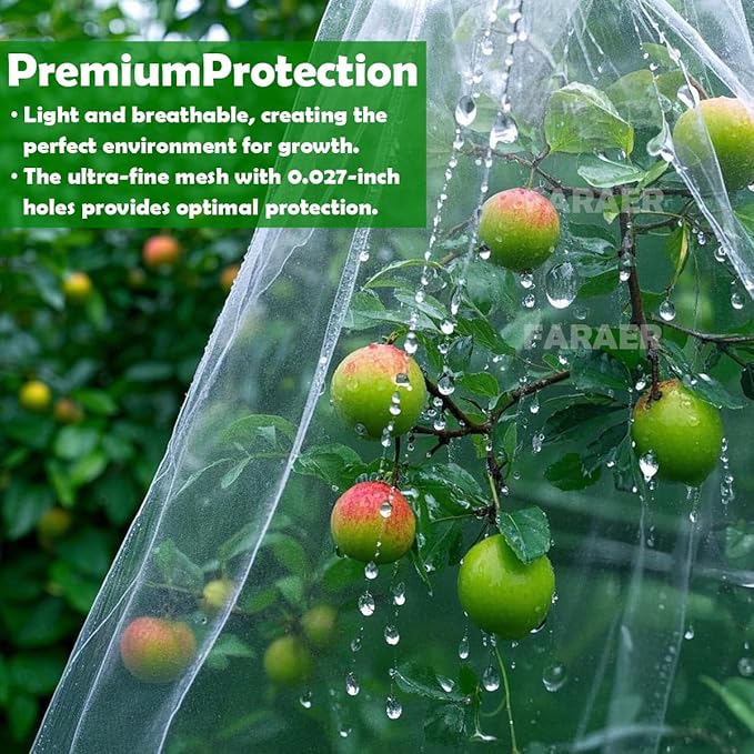 Garden Netting, Plant Covers 4x10Ft Net Ultra Fine Mesh Protection Netting for Vegetable Plants Fruits Flowers Crops Greenhouse Row Cover Raised Bed Barrier Screen Protection Net Cover