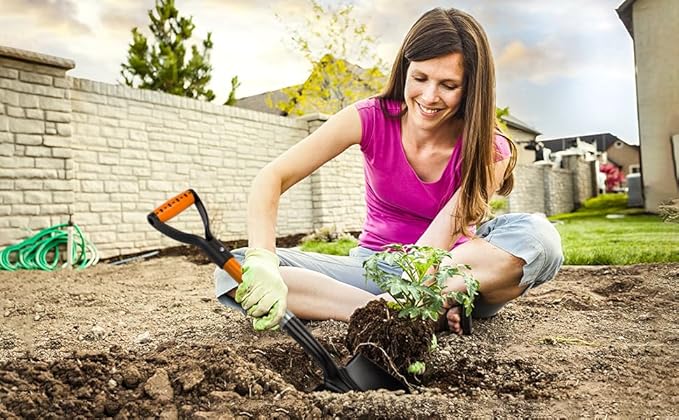 Small Garden Shovel Mini Kids Digging Shovel with Overall Length 28 inches Shovel for Digging, Beach Shovels. Gardening Tools with D-Handel