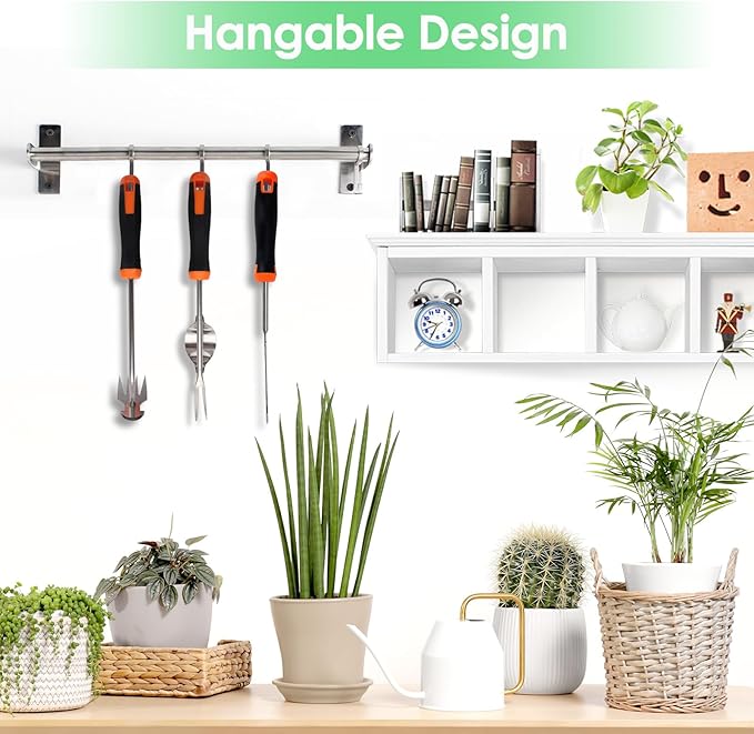 Weed Puller Tool, Set of 3, Rubber Handle Weed Remover Tool, Manual Weeder,L-Shaped Weeding Tool, Thickened Stainless Steel Crack Weeder,Planting and Weeding for Garden, Patio, Backyard Farm