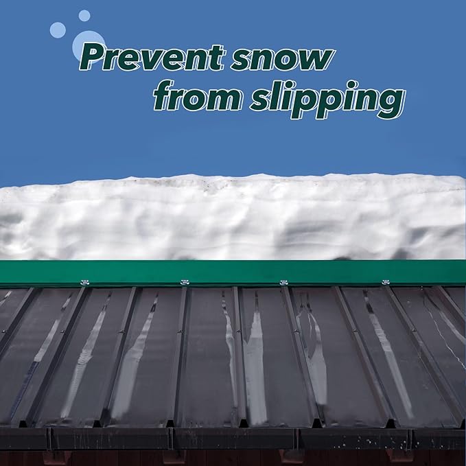 20 Pcs Metal Roof Snow Guards with Bulk Screws Ice Guard Blocks to Stop Snow and Ice from Sliding Off Your Metal Roof (Green)