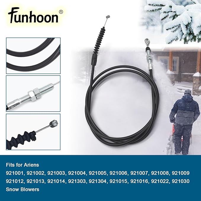 06900406 Chute Deflector Control Cable for Ariens Deluxe 24 27 28 30 Compact Deluxe-Platinum Deluxe-Track Snow Blowers Replaces 06900018