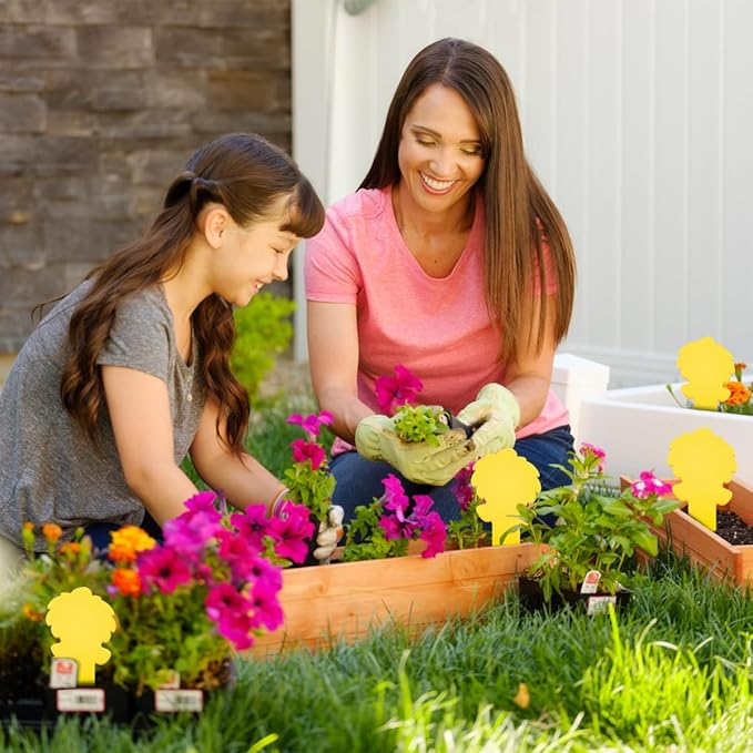 58 Pcs Ice Cream Shaped Gnat Traps, Novel Design for Easy and Conveinent Use, Yellow Sticky Traps for Fungus Gnat, Fruit Fly & Flying Insect, Ideal for Plants & Kitchens, Super Sticky, Kid & Pet Safe