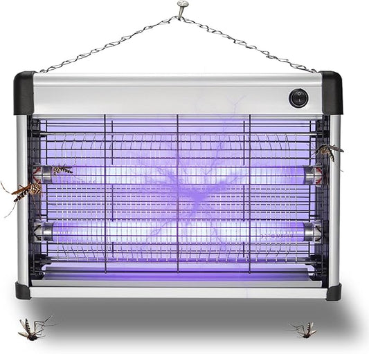 Electric Bug Zapper Indoor 20W, Electronic Indoor Fly Zapper, Fly and Mosquito Killer for Home, Kitchen, Garage, Moth, Bug Zapper for Home Office Warehouse Kitchen Garden, Easy to Clean
