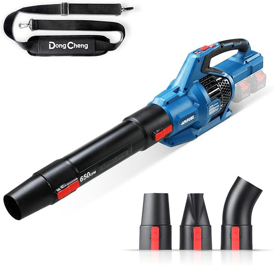 DongCheng 650 CFM Brushless Cordless Leaf Blower, 40V Battery Powered Blower, High-Efficiency Blower for Sidewalks, Driveways, Town Care, Blowing Leaves and Snow, Bare Tool Only