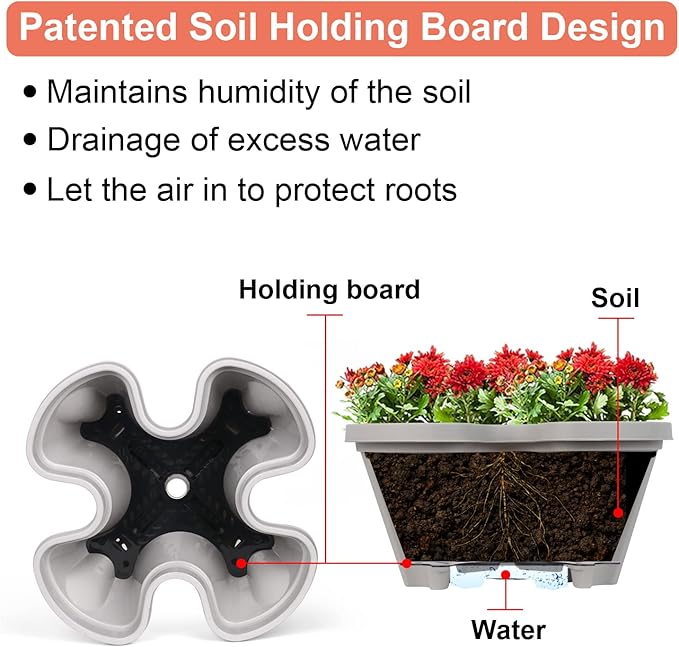 Vertical Planter 3 Tier Stackable Planters Garden Planters Strawberry Herb Flower and Vegetable Planter Indoor Outdoor Gardening Pots with Removable Wheels and Tools