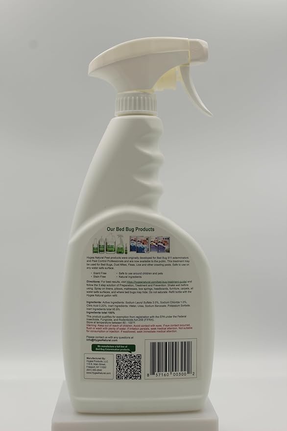 Lice, Mite, and Bed Bug Natural Spray - Child & Pet Friendly - Immediate Results - Stain & Odor Free (24 Ounce)