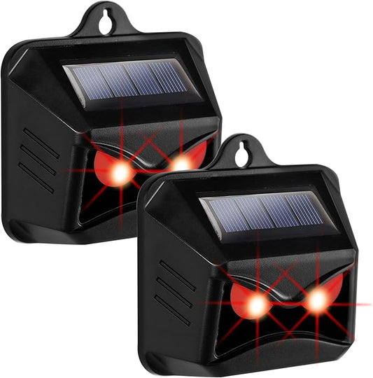 Triumpeek Animal Repeller, Solar Powered Predator Eye Nighttime Animal Deterrent Devices with Red LED Lights, Night Guard Animal Repellent Scares Coyote Skunk Raccoon Deer Away from Yard Chicken Coop