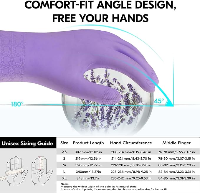 Vgo... Extra Long Gardening Gloves with Fresh Rich Aromas,Waterproof,Slip-Resistant,Chemical-Resistant Glove for Gardening,Outdoor Work(TP1117)