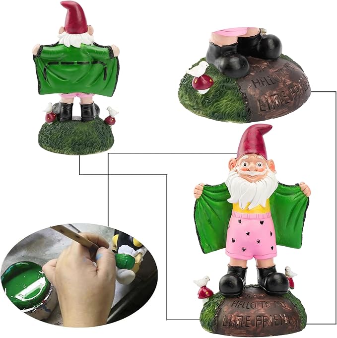 Teaeeno Outdoor Animal Decor Statue, Animal Sculpture Decoration for Yard Art, Garden Statues Decor for Home, Home Garden Décor Accents (Green)