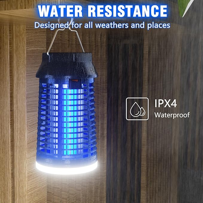 Remote Control Bug Zapper, Outdoor & Indoor Electric Mosquito Killer with LED Light, Waterproof Fly Trap & Insect Catcher, Plug-in Insect Repellent for Outside, Patio, Garage, Home, and Garden