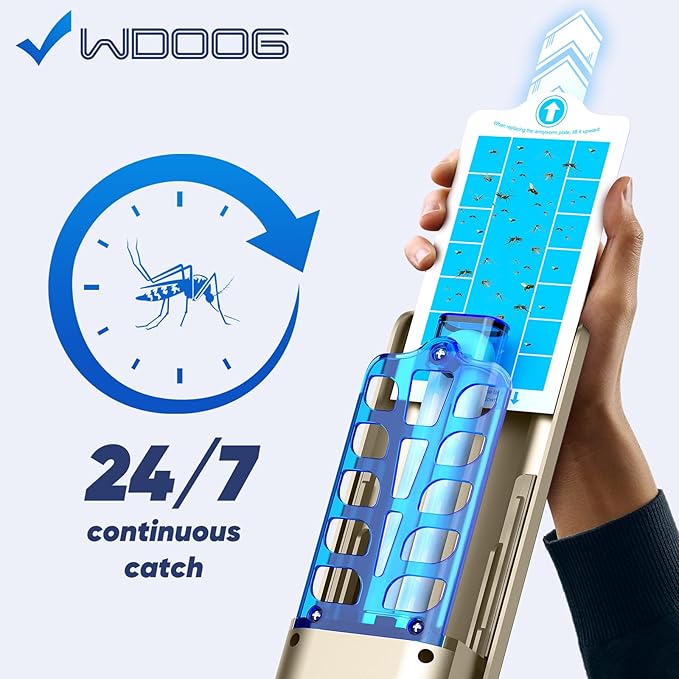 Flying Insect Trap, Plug in Fruit Fly Traps for Indoors, Light Trap Indoor Bug Zapper Gnat Traps for House Indoor with 10 Glue Card Refills