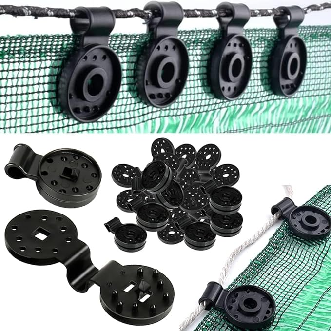 Shade Cloth Heavy Duty Lock Grip, 2023 New Shade Cloth Fix Plastic Clamp, Premium Tarp Clips Fence Fabric Clips for Greenhouse Outdoor Garden Netting, Anti Bird Netting, Sun Shade Net (50 Pcs)