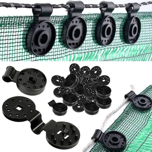 100 Pcs Shade Cloth Heavy Duty Lock Grip, New Shade Cloth Plastic Clips Greenhouse Shade Cloth Fix Clamp, Windproof Awning Clamp Grip Tarp Clips (100 Pcs)