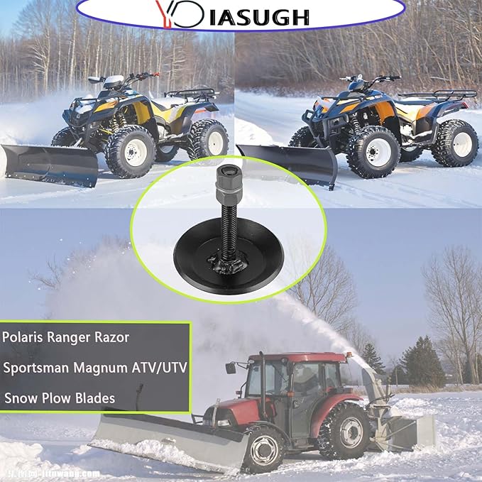 YOIASUGH Universal Snow Plow Blade Skid Shoes 2873423 Replacement Compatible with Polaris Ranger Razor Sportsman Magnum ATV/UTV Snow Plow Blades 2/Set