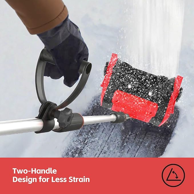 Cordless Snow Shovel, 21V | 12-Inch | 4-Ah Cordless Snow Blower, Foldable Electric Battery Powered Snow Removal Machine, 20ft Throwing Distance, Plows 300lbs/min (2 Battery & Quick Charger Included)