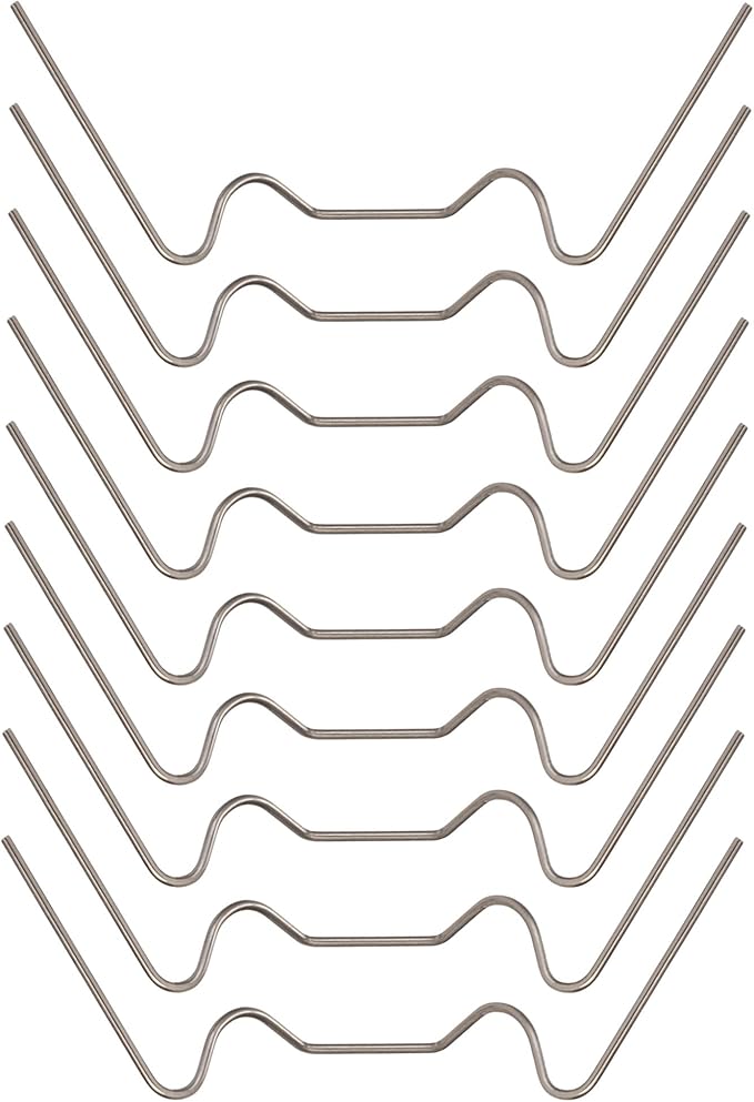 100 Pcs Greenhouse Glazing Clips, Stainless Steel W Type Clip, Aluminium Greenhouse Care, W-Wire Green House Fitting