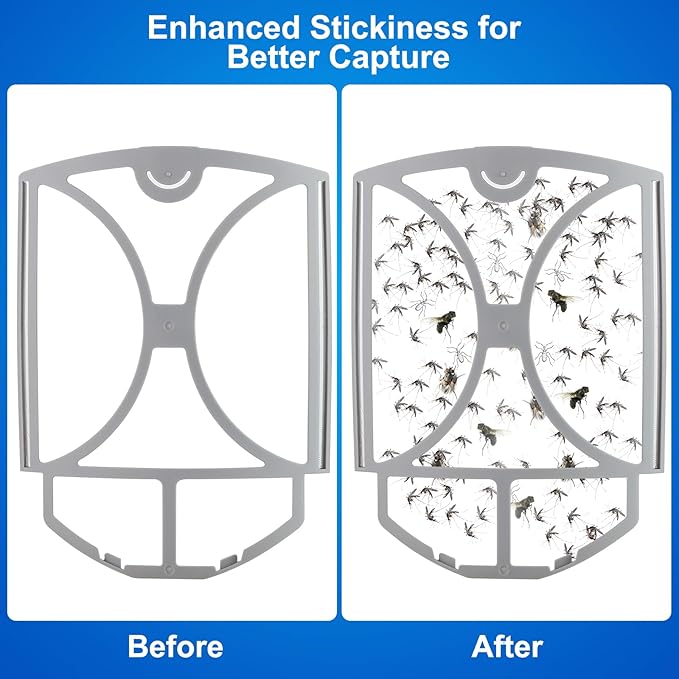 Flying Insect Trap for Indoors: Light Trap Captures Fruit Flies, Gnats, and Houseflies, Silent Bug Catcher with UV Light for Indoor-Plants, Kitchen, BUG PARKING 1 Plug-in Device + 5 Cartridge Refills