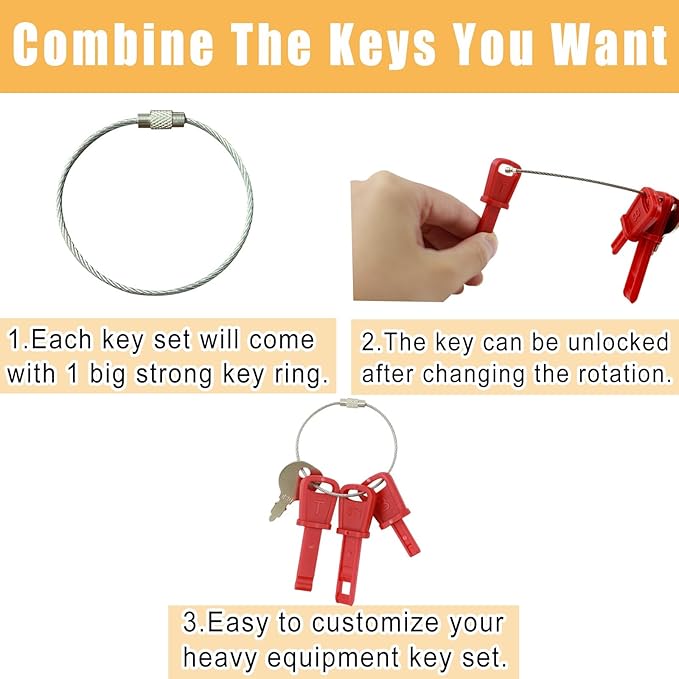 Universal Snow Blower Key Set 490-241-0008 Compatible with MD Craftsan Tecuseh Troy-BLT TRO Pouln Snowthrower 4Pcs