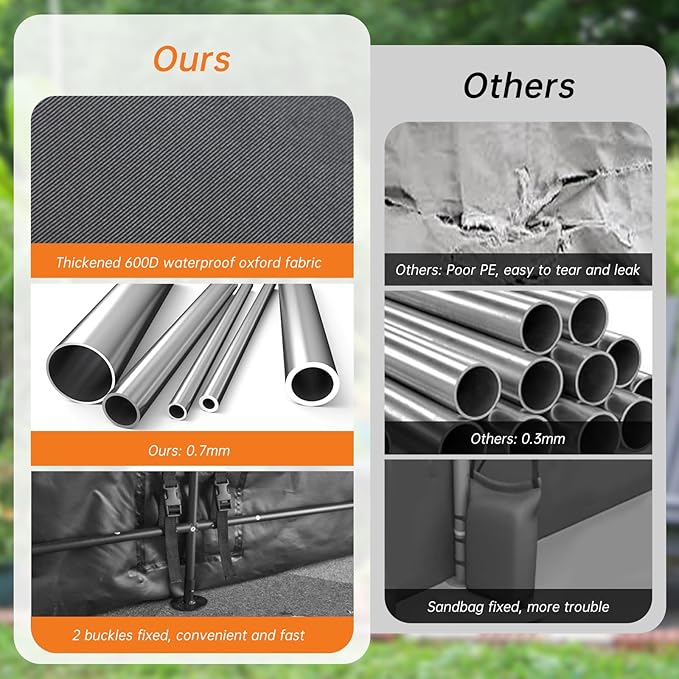 6x8 ft Outdoor Storage Shelter Shed with Roll-Up Zipper Doors & Mesh Windows, Portable Waterproof Storage Tent for Motorcycle, Bike, Firewood, Lawn Mowers, Garden Tools (Black)